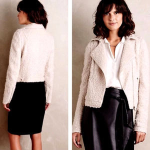ELEVENSES Anthropologie Northland Moto Wool Jacket S